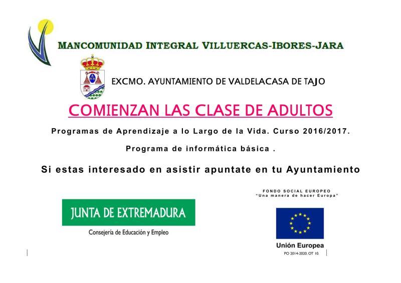 Imagen Clases de Adultos en Valdelacasa de Tajo